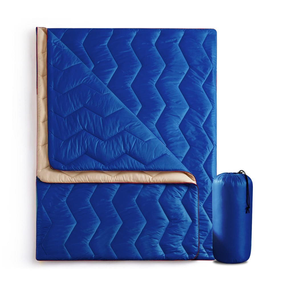 UNIKOME camping blanket folded compactly for travel