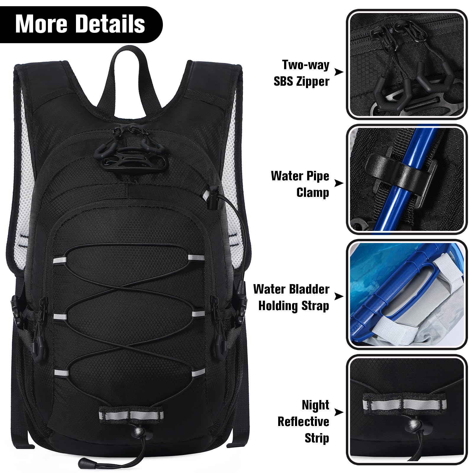 Unineovo 12L kids backpack reflective strips, enhanced safety during evening outings.
