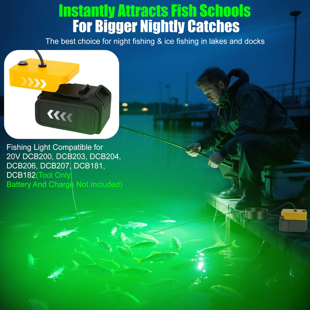 Uniqwamo IP68 waterproof light with 16.4ft cable for water-ready use.