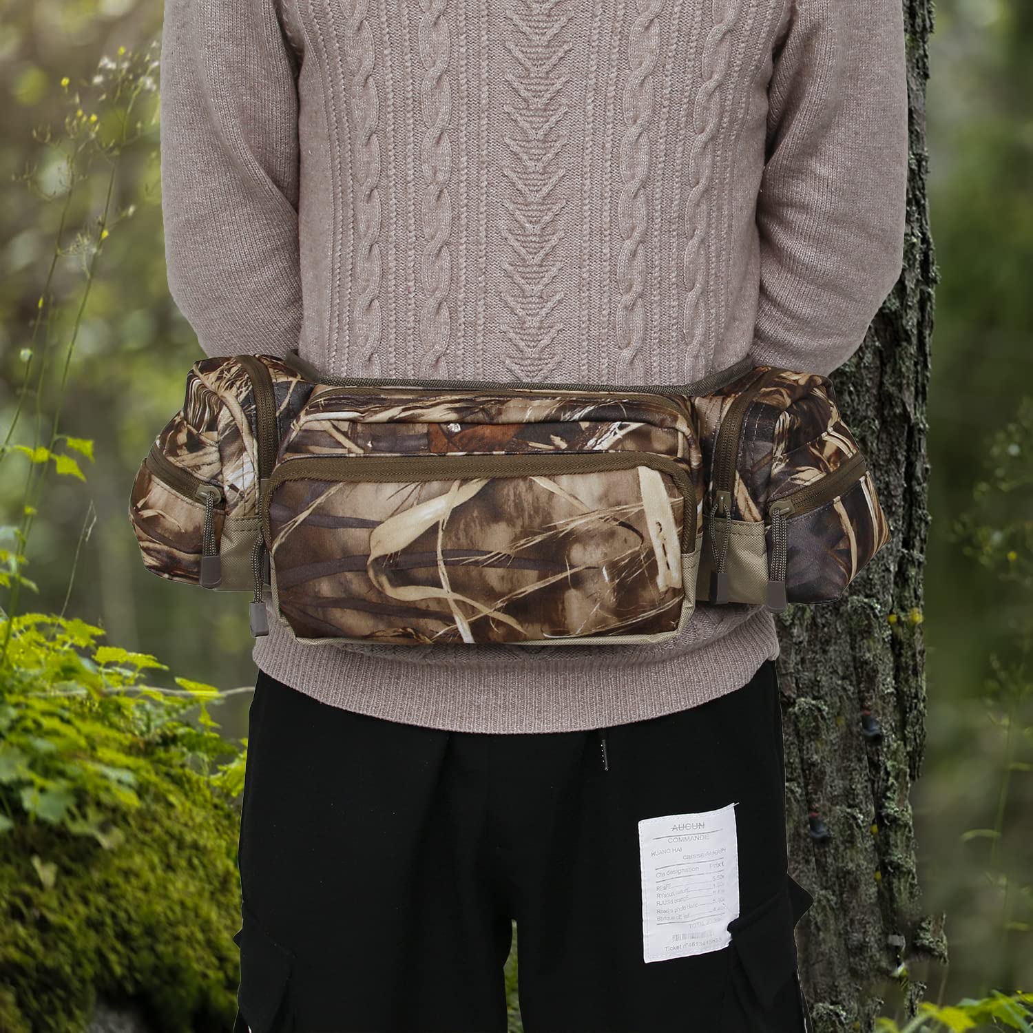 UNISTRENGH outdoor trekking tactical bumbag supports versatile storage.