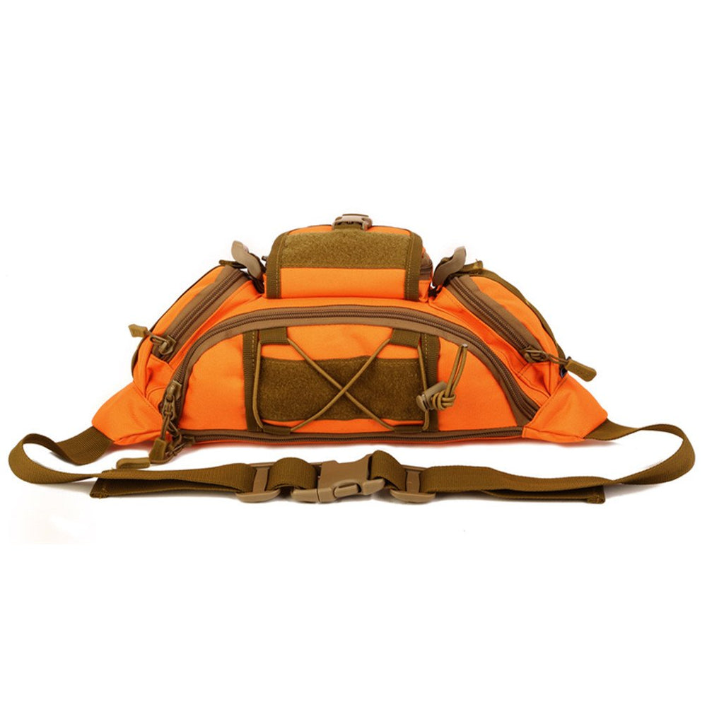 UNISTRENGH orange pack with adjustable strap for comfortable wear.