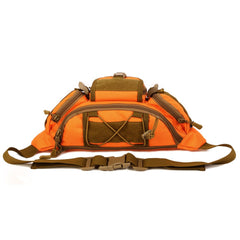 UNISTRENGH orange pack with adjustable strap for comfortable wear.