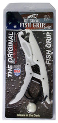 The Fish Grip United Plastic 7-inch Junior Glow grips a fish securely for safe handling.