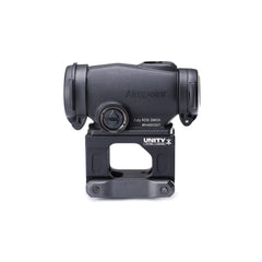 Unity Tactical FST-MISB Fast Micro-S mounted on rail shows compatibility with Aimpoint red dot sights.