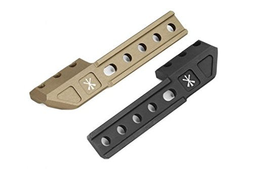 Unity Tactical FUS-LWLF Light Wing Left FDE attached behind ATPIAL enables side light and backup sight.