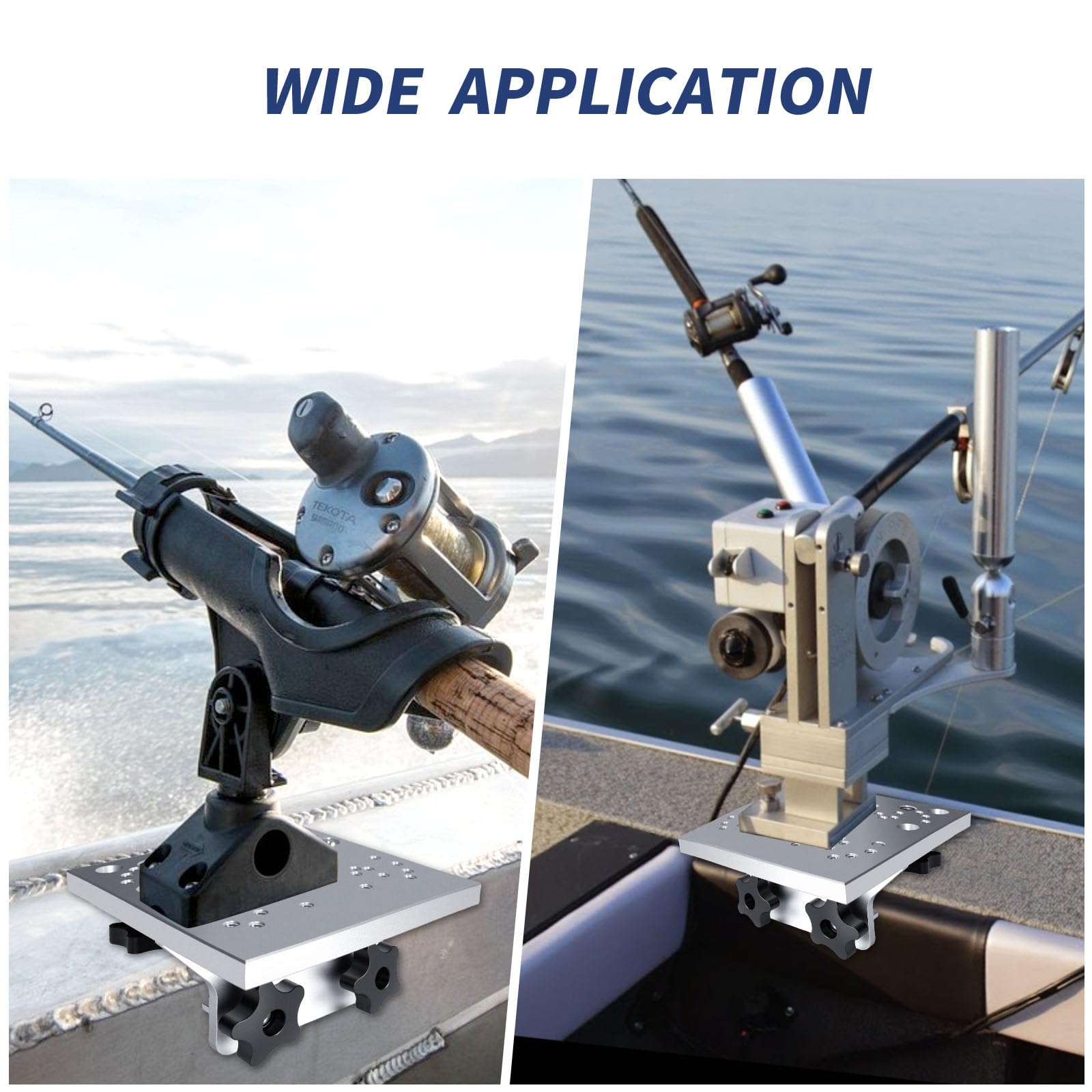 Bracket profile with dimensions for downrigging attachment