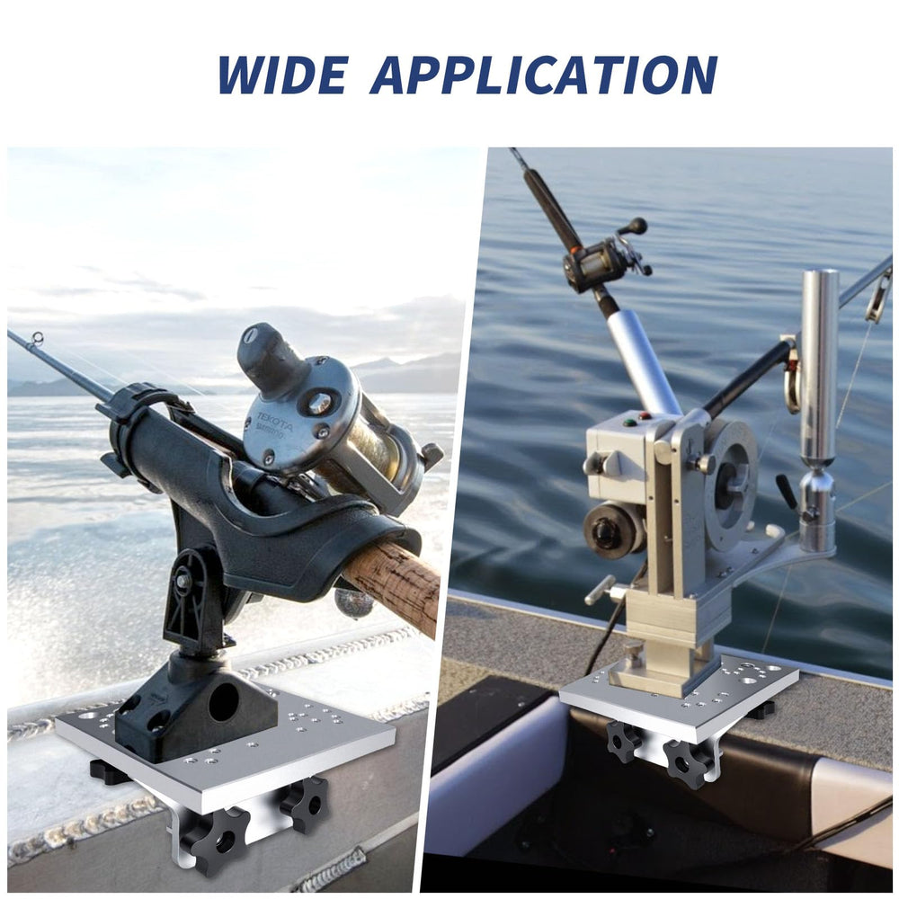 Bracket profile with dimensions for downrigging attachment
