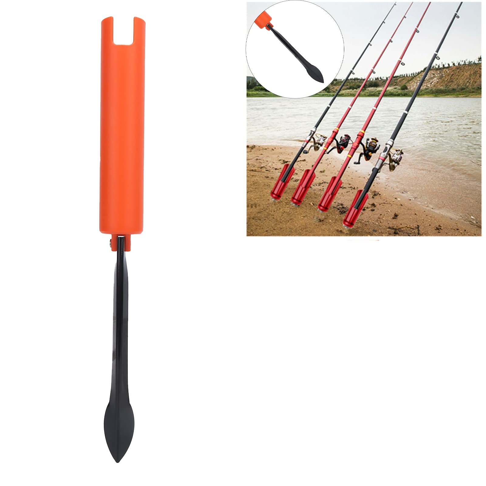Durable rod holder resisting wear in soil and sand