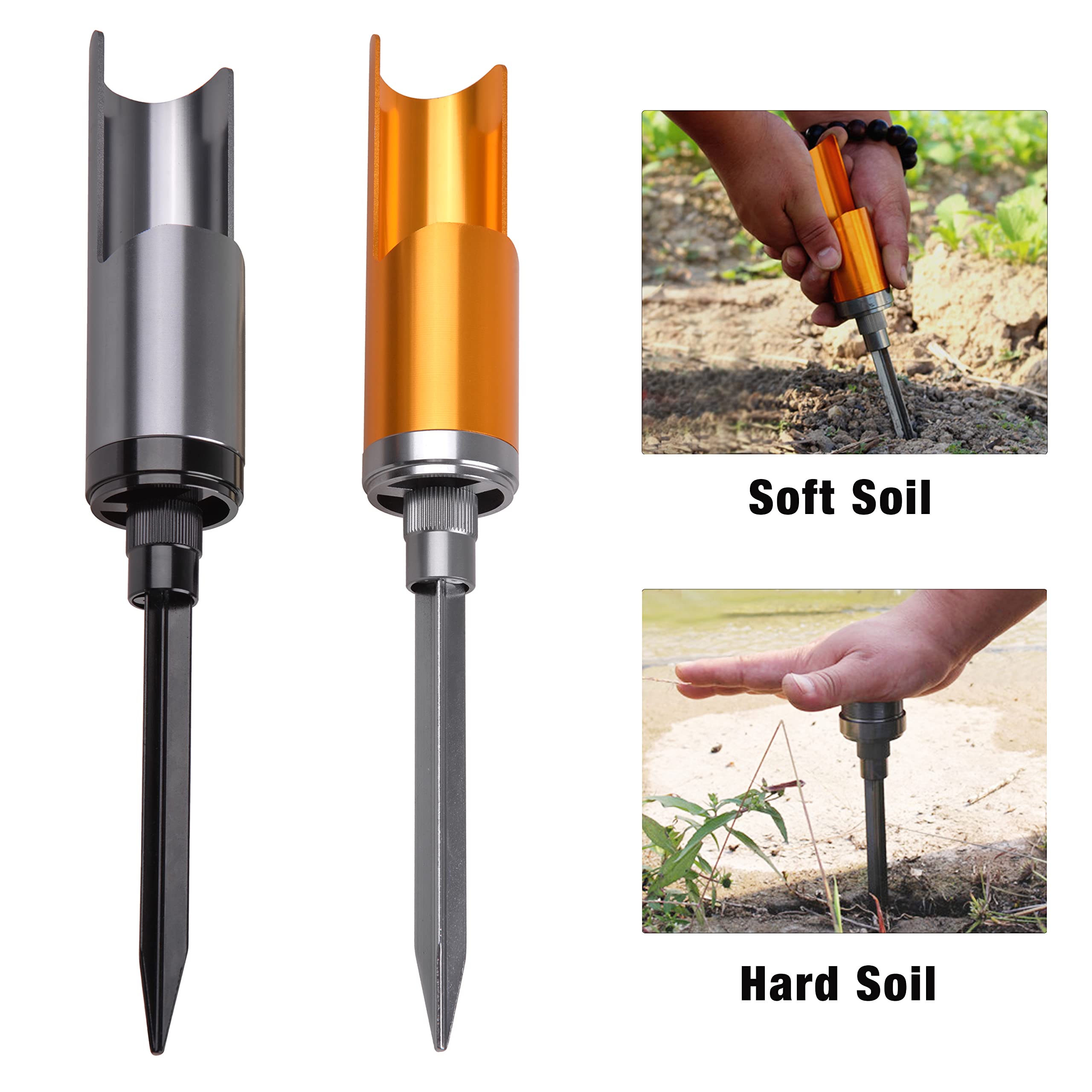 Aluminium alloy fishing rod holder for bank shore fishing