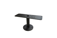 Universal Fixed Pole Graph Mount front view in textured black for quick graph visibility