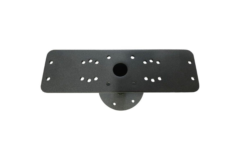 Universal Fixed Pole Graph Mount installed on boat rail for stable readings
