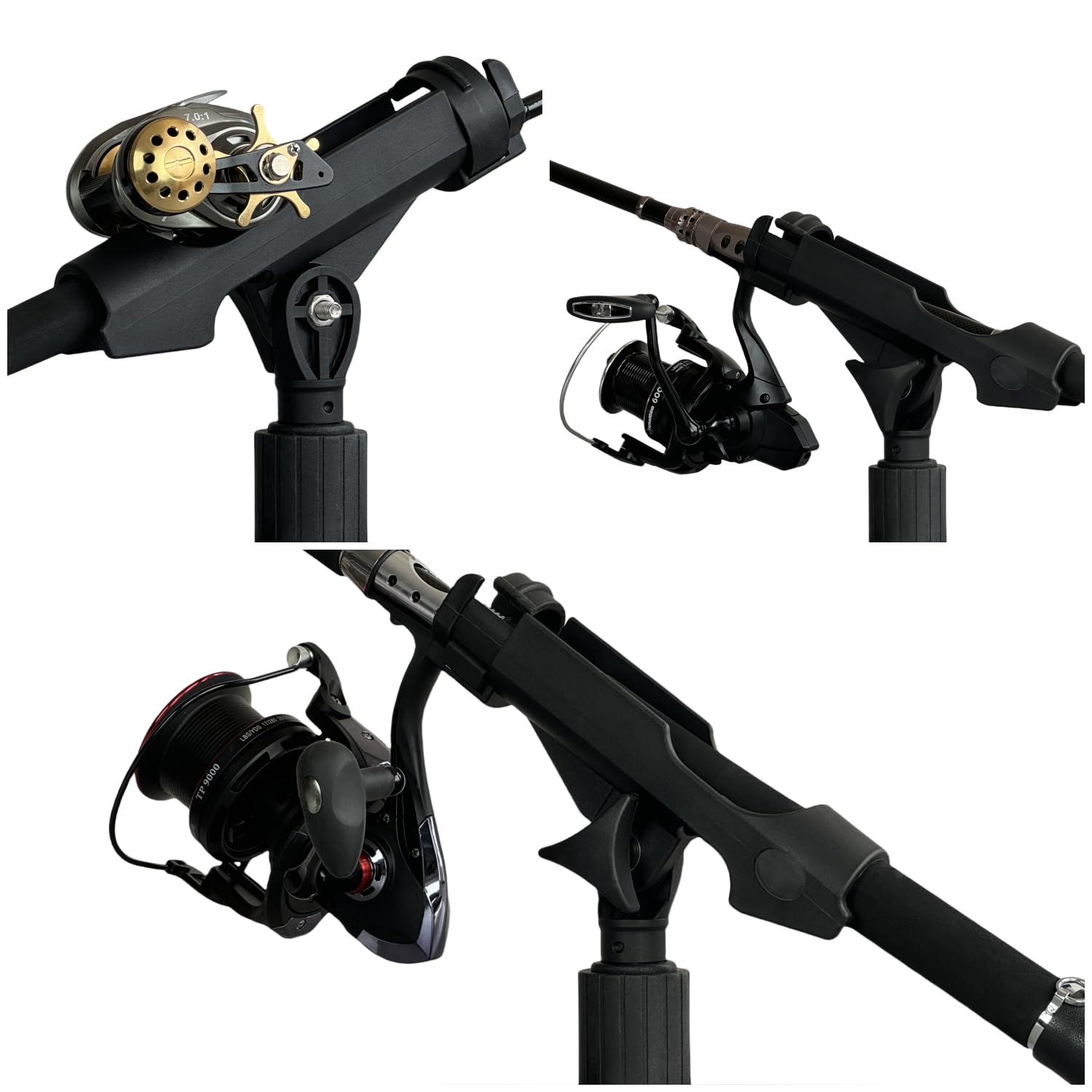 Universal T-shaped screw base for fishing rod holder