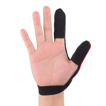 Uniwit fishing glove red back view