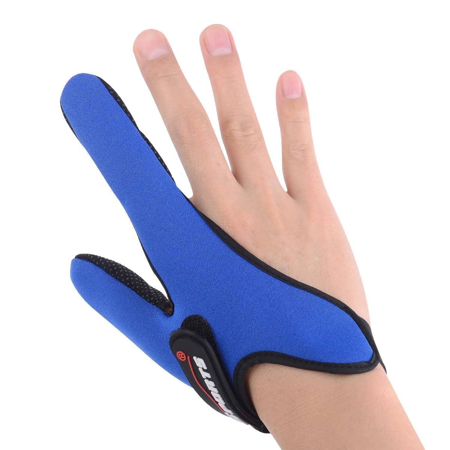 Uniwit blue fishing glove - front view