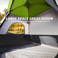 UNP 4-person-tent-breathable-mesh-windows highlights ventilation and breeze-friendly camping.
