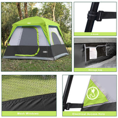 UNP 4-person-tent-stable-structure emphasizes windproof frame for outdoor adventures.