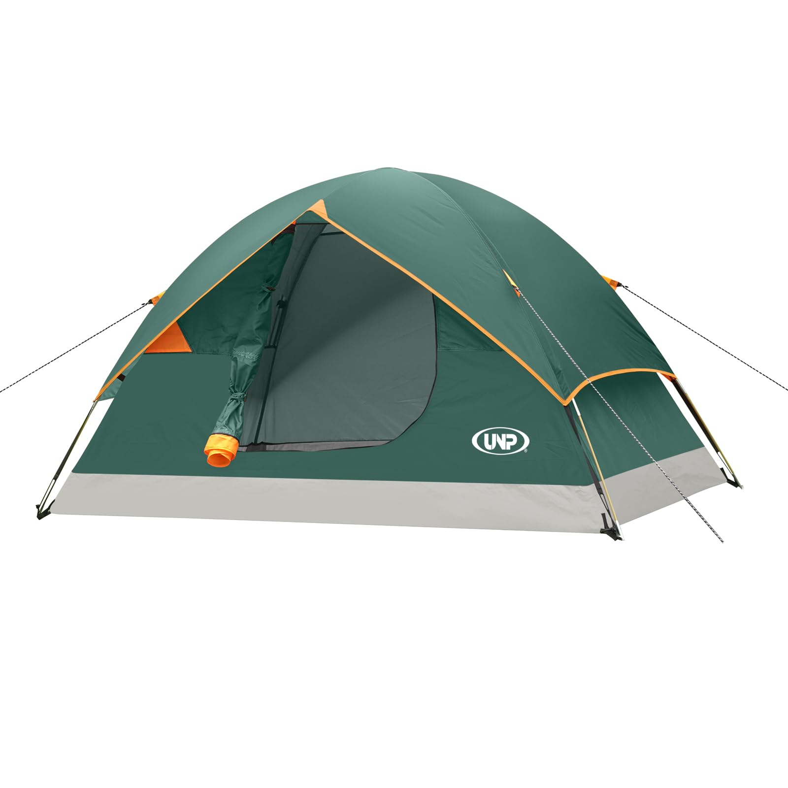 UNP camping tent 2P front view highlights compact, quick-setup design for outdoors.
