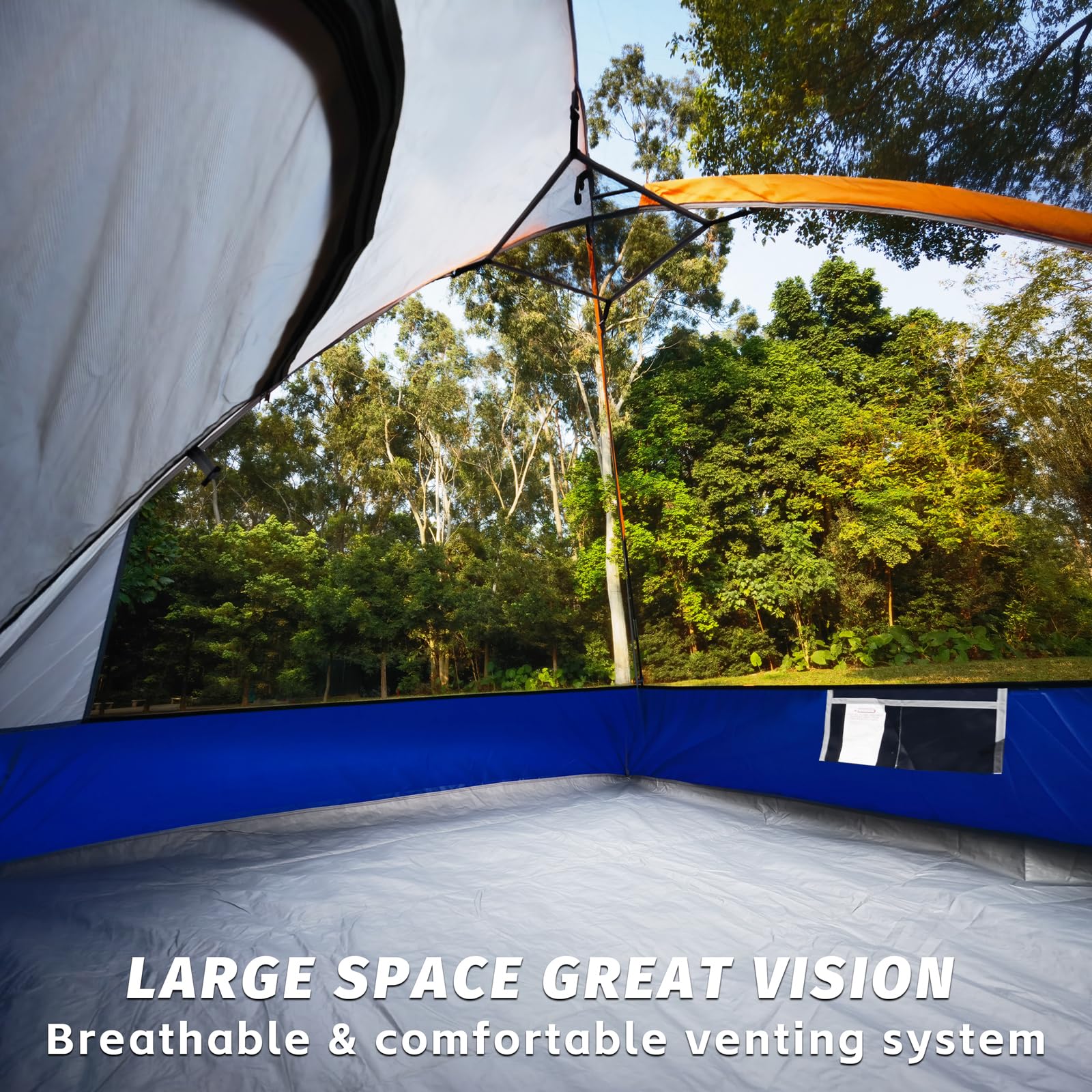 UNP Camping Tent 4-Person door-open view demonstrates easy access.