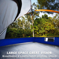 UNP Camping Tent 4-Person door-open view demonstrates easy access.