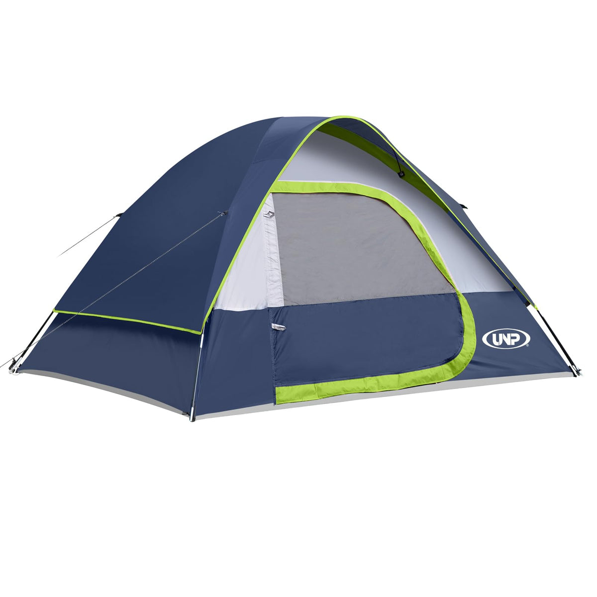 unp camping tent 4p front view shows roomy interior space for four and gear
