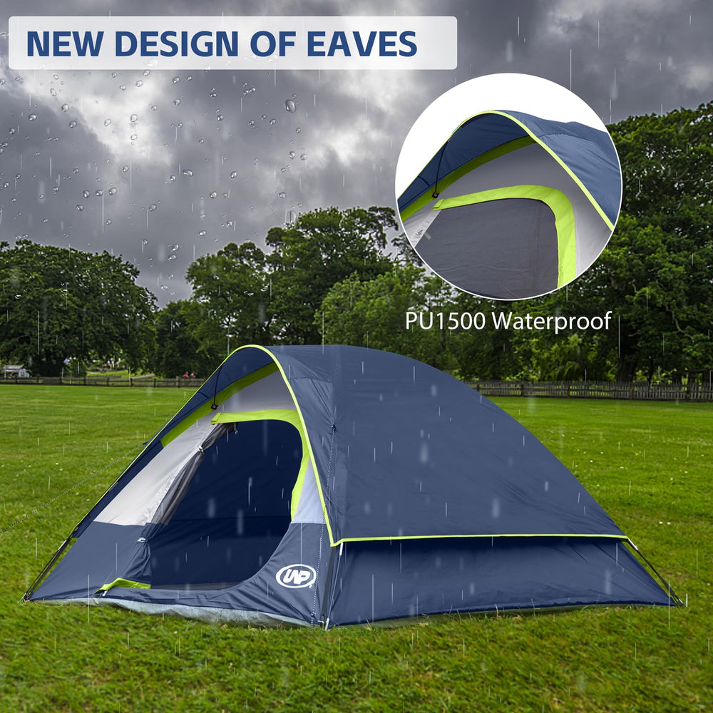 unp camping tent 4p skylight window and ventilation for comfortable warm-weather camping