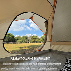 UNP camping tent 2P interior space fits sleeping pads and gear.