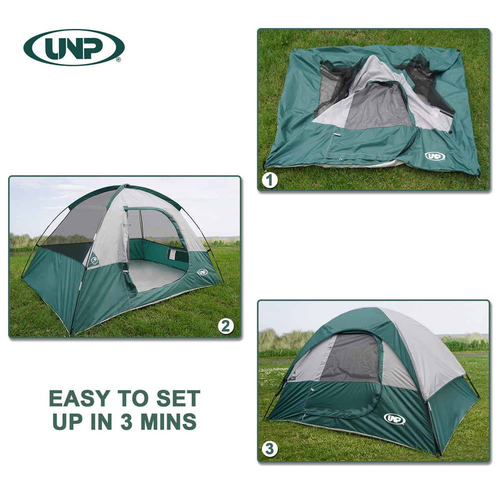 unp camping tent lightweight 7.7 lb easy carry for hiking