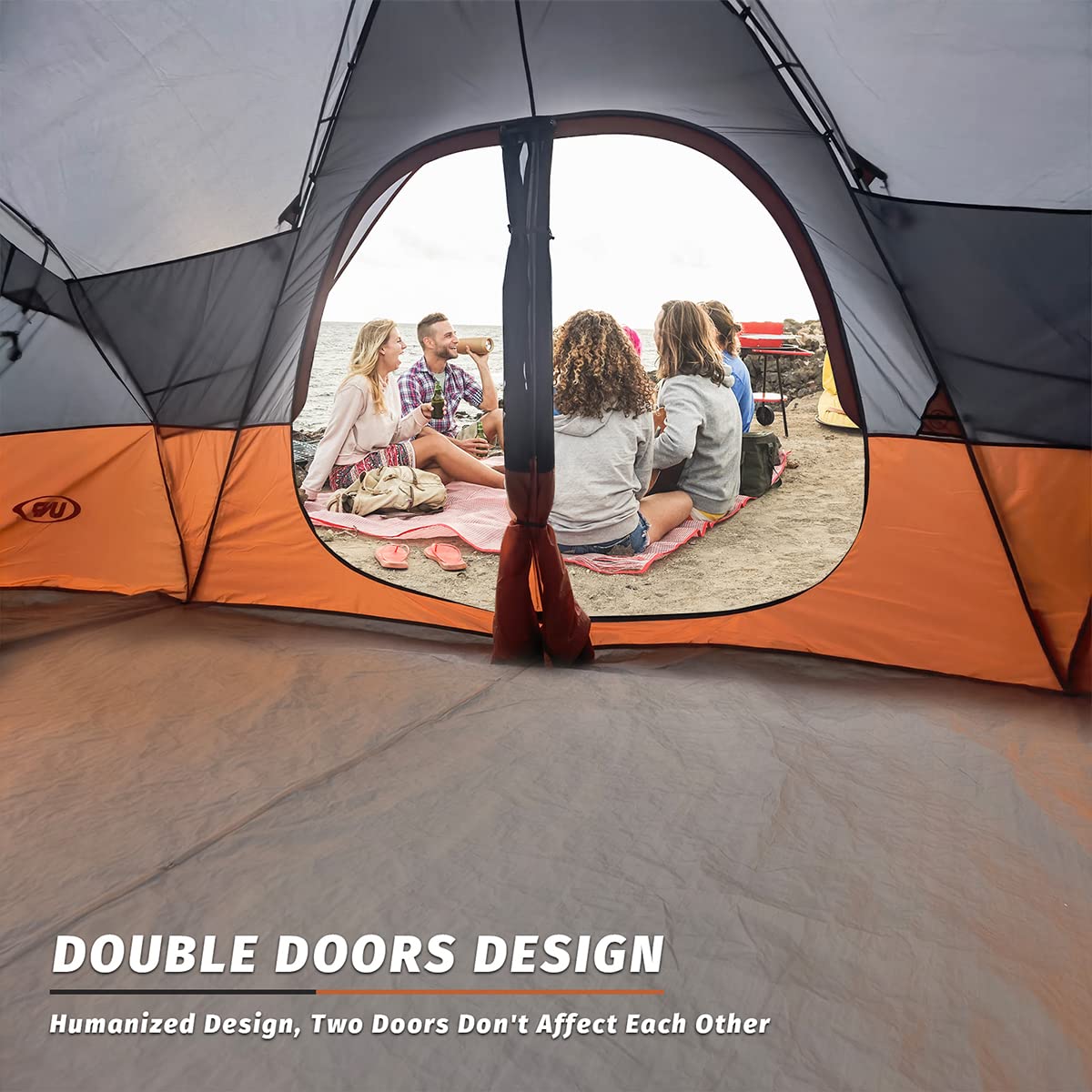 UNP Camping Tent privacy divider creates two rooms for privacy outdoors