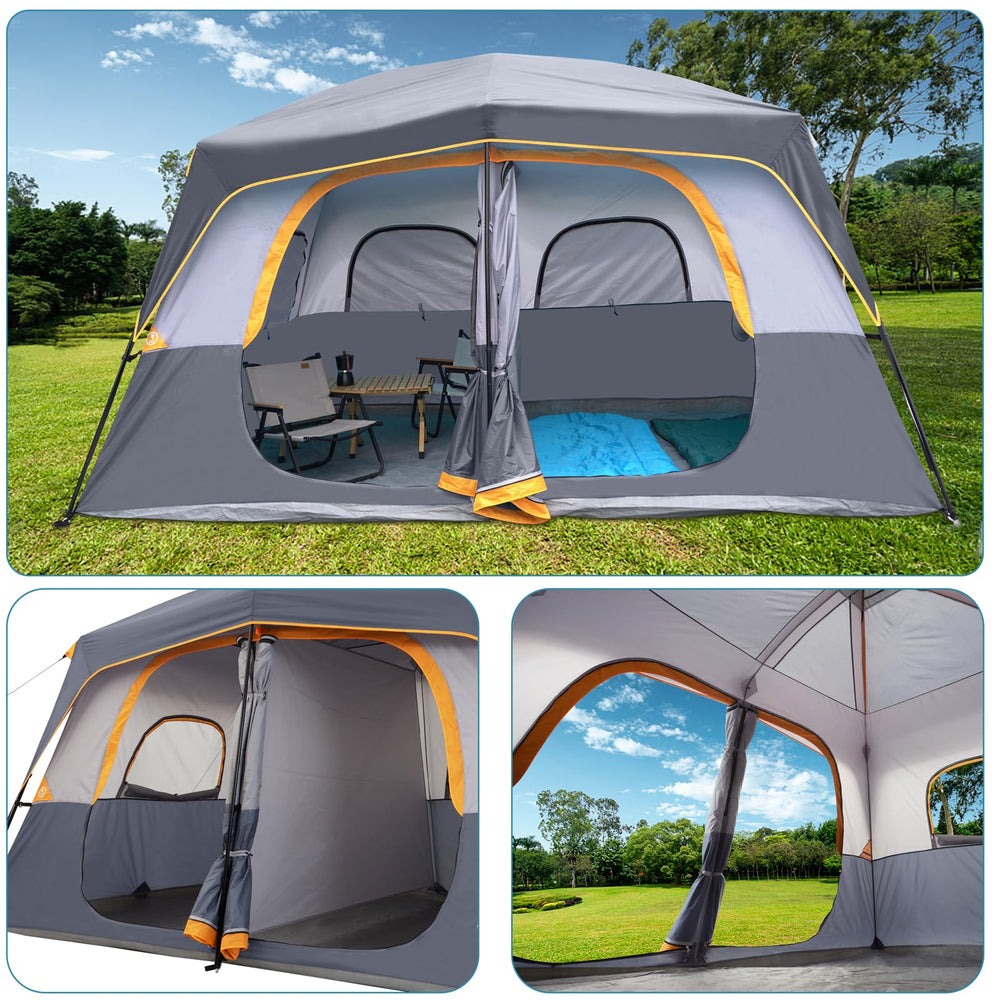 UNP camping tent rainfly offers weather protection during rain showers.