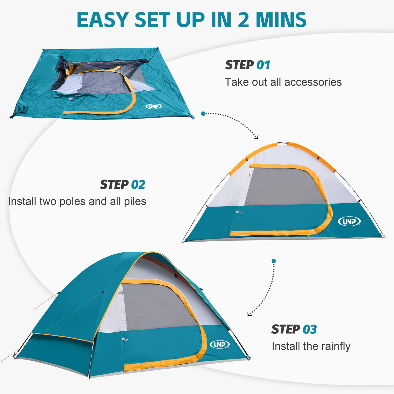 UNP camping tent skylight ventilation enhances airflow and outdoor views.