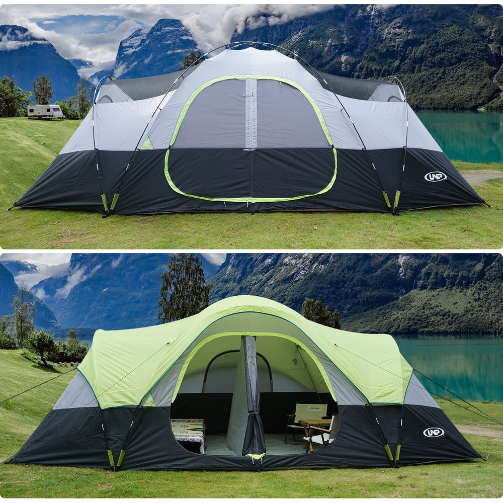 UNP camping tent waterproof fabric helps keep rain out.