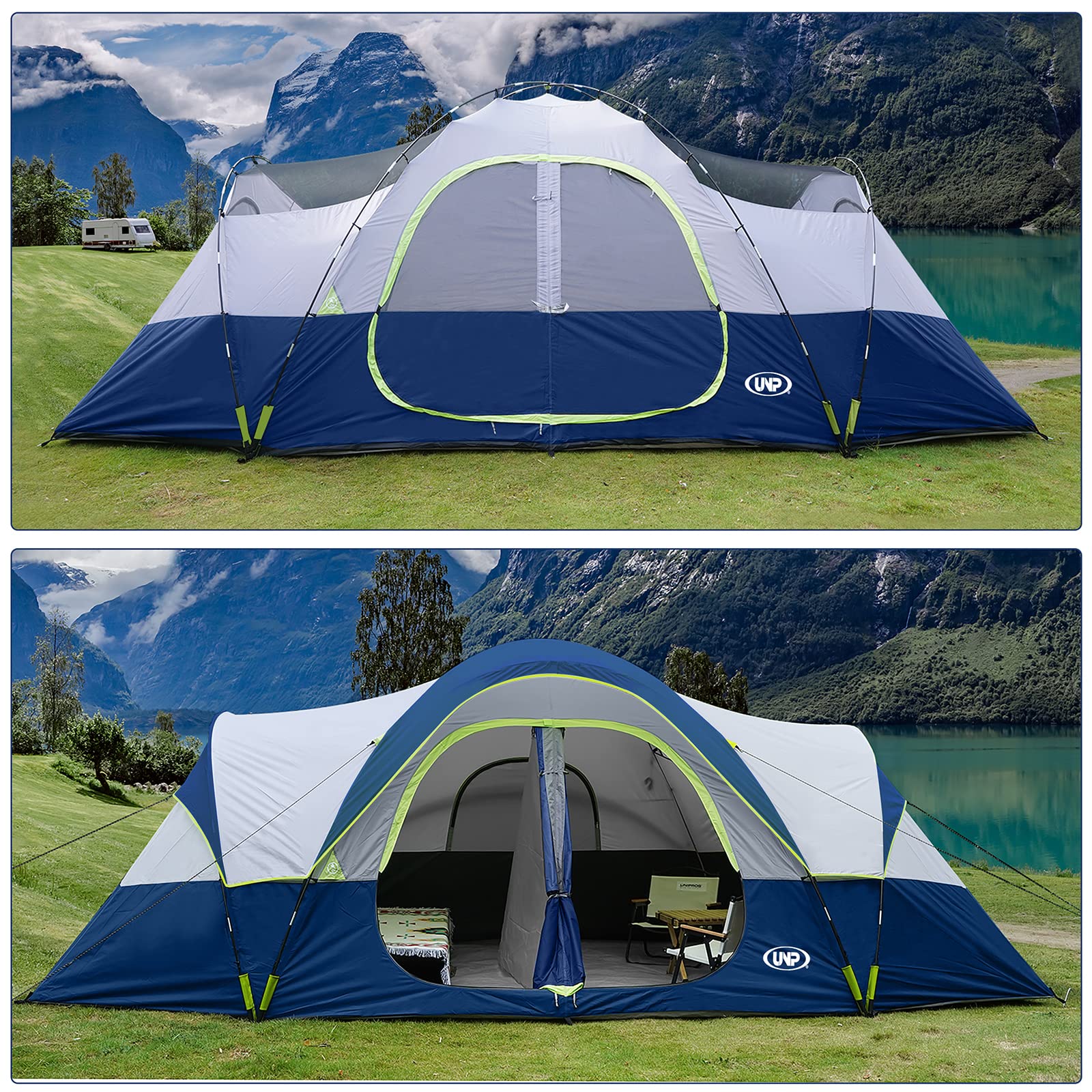 UNP camping tent waterproof fabric with PU1000mm offers reliable rain protection.