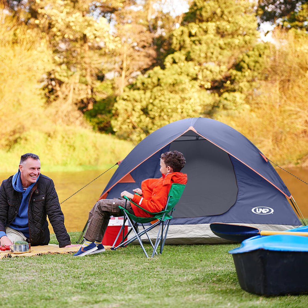 UNP Dome Tent dimension 2p shows compact footprint and enough room