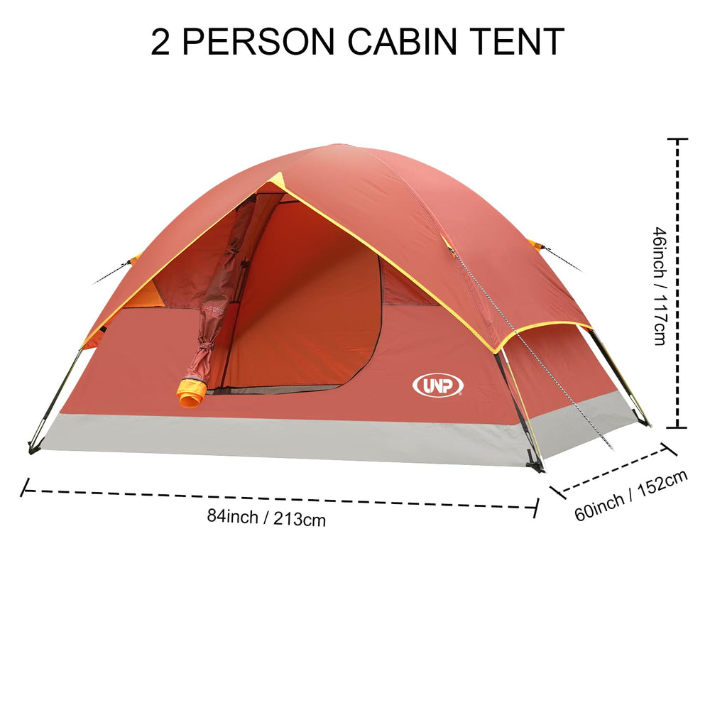 UNP Dome Tent packaged with sack demonstrates portable lightweight travel ready.