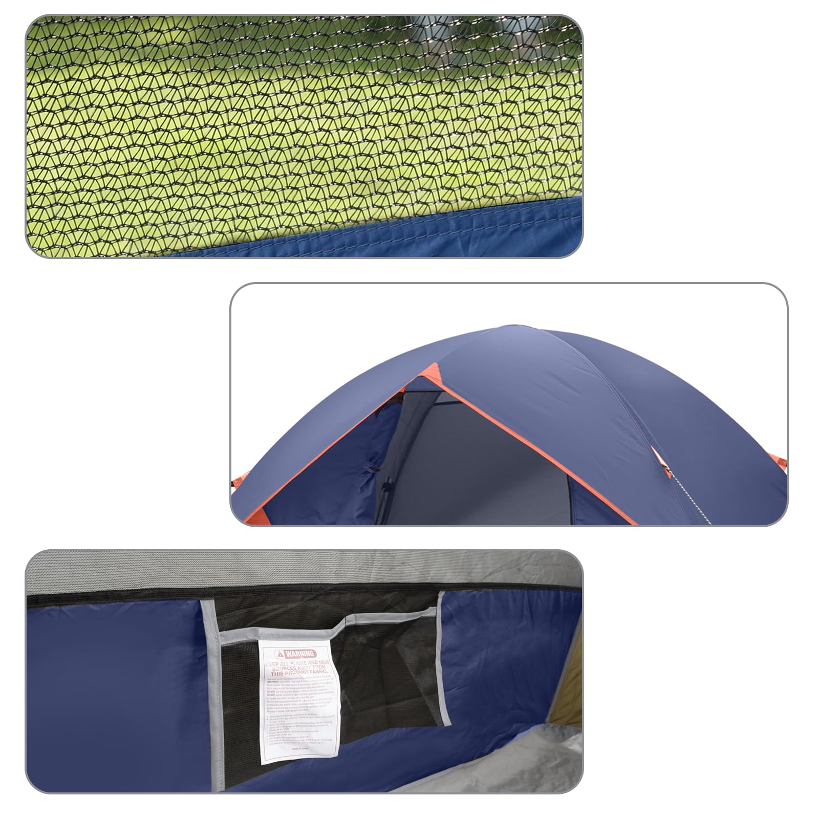 UNP Dome Tent ventilation design highlights breathable panels for comfort