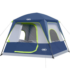 UNP four-person tent interior offers ample space to stand and move comfortably during family camping.