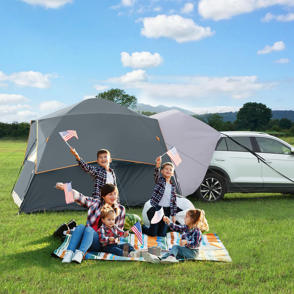 UNP SUV Dome Tent star-gazing view with rainfly removed for night sky views.