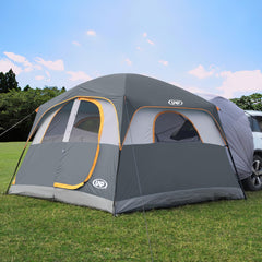 UNP SUV Tent attaches to car for seamless camping setup and extra sleeping space.
