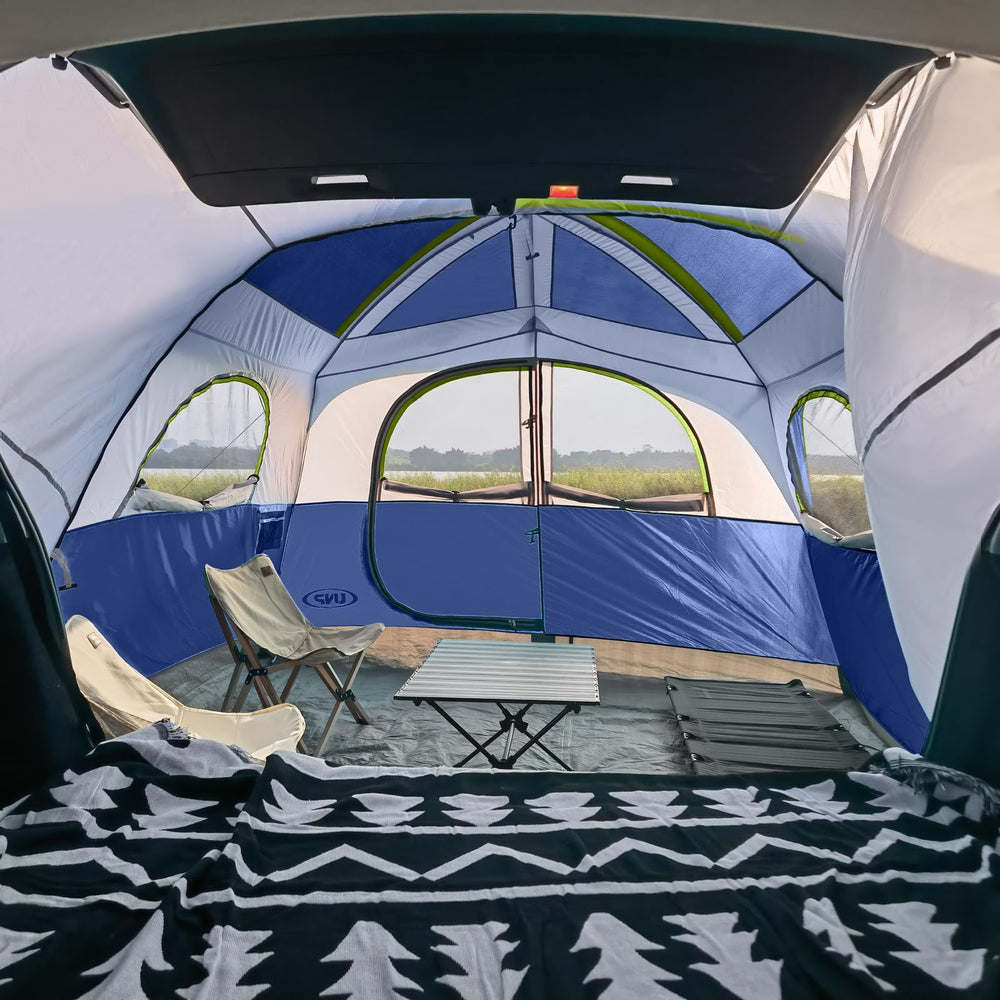 UNP SUV Tent mesh-windows highlights ventilation and scenic views from breathable panels.