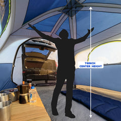 UNP SUV Tent rainfly image showcases weather protection during sudden showers.