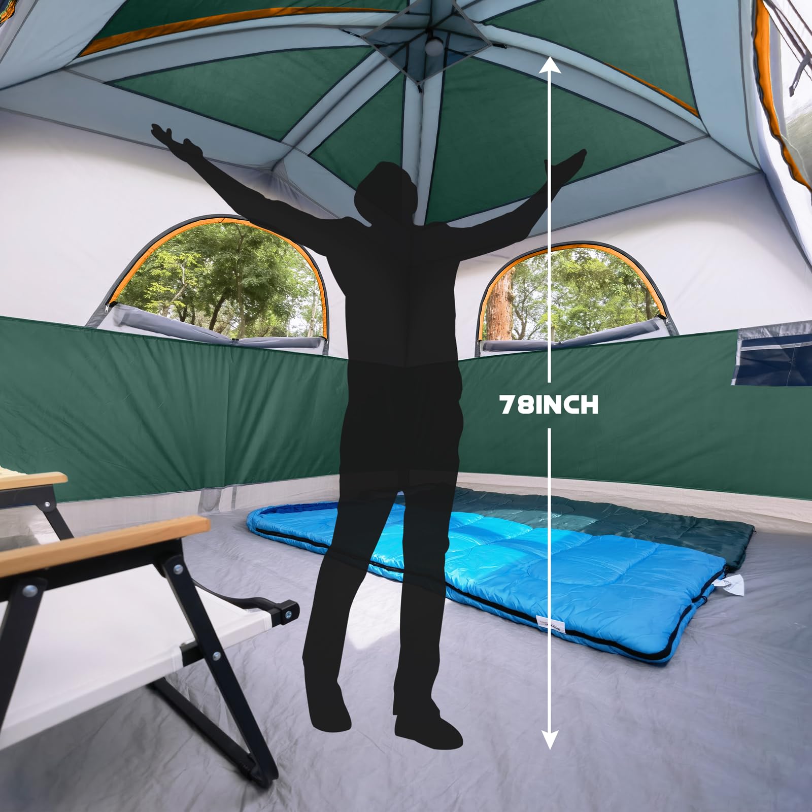 UNP tents interior spread reveals 90 sq ft living space inside