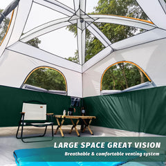 UNP tents mesh doors and windows provide ventilation and views