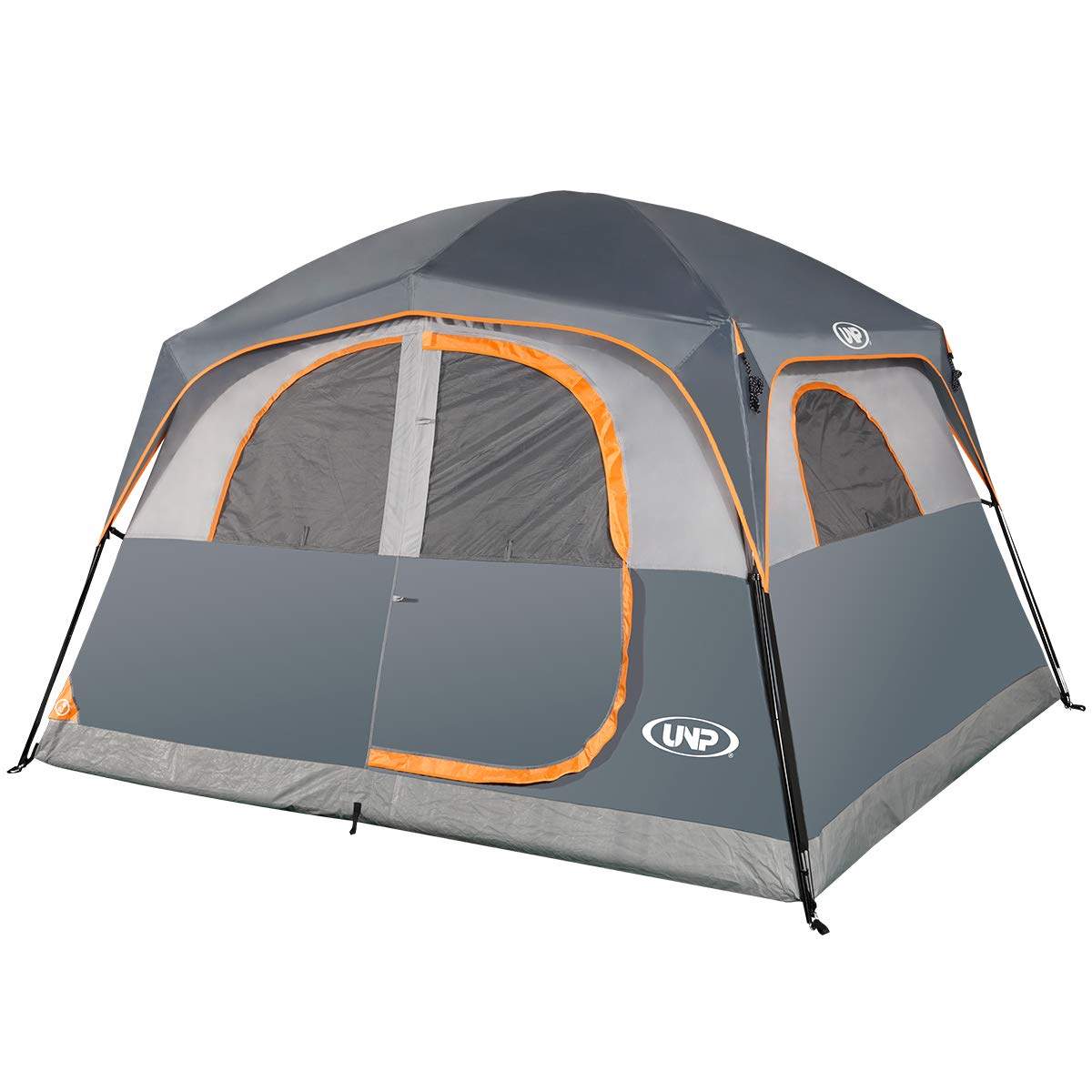 UNP tents 6-person setup image shows quick family pitching for easy trip