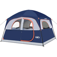 UNP tents 6-person-setup demonstrates quick assembly for family trips.