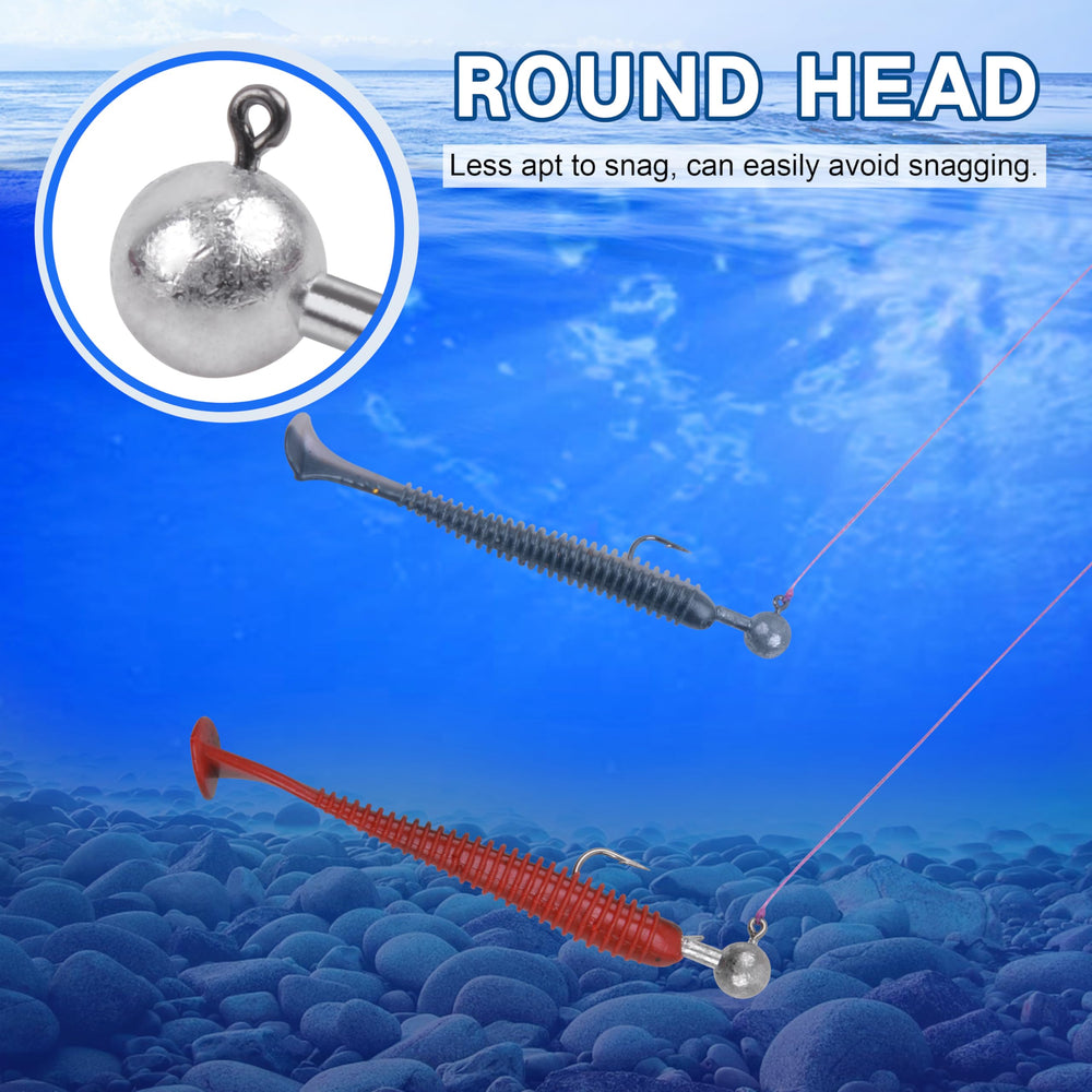 Built-in lure keeper on jig head for securing soft plastics