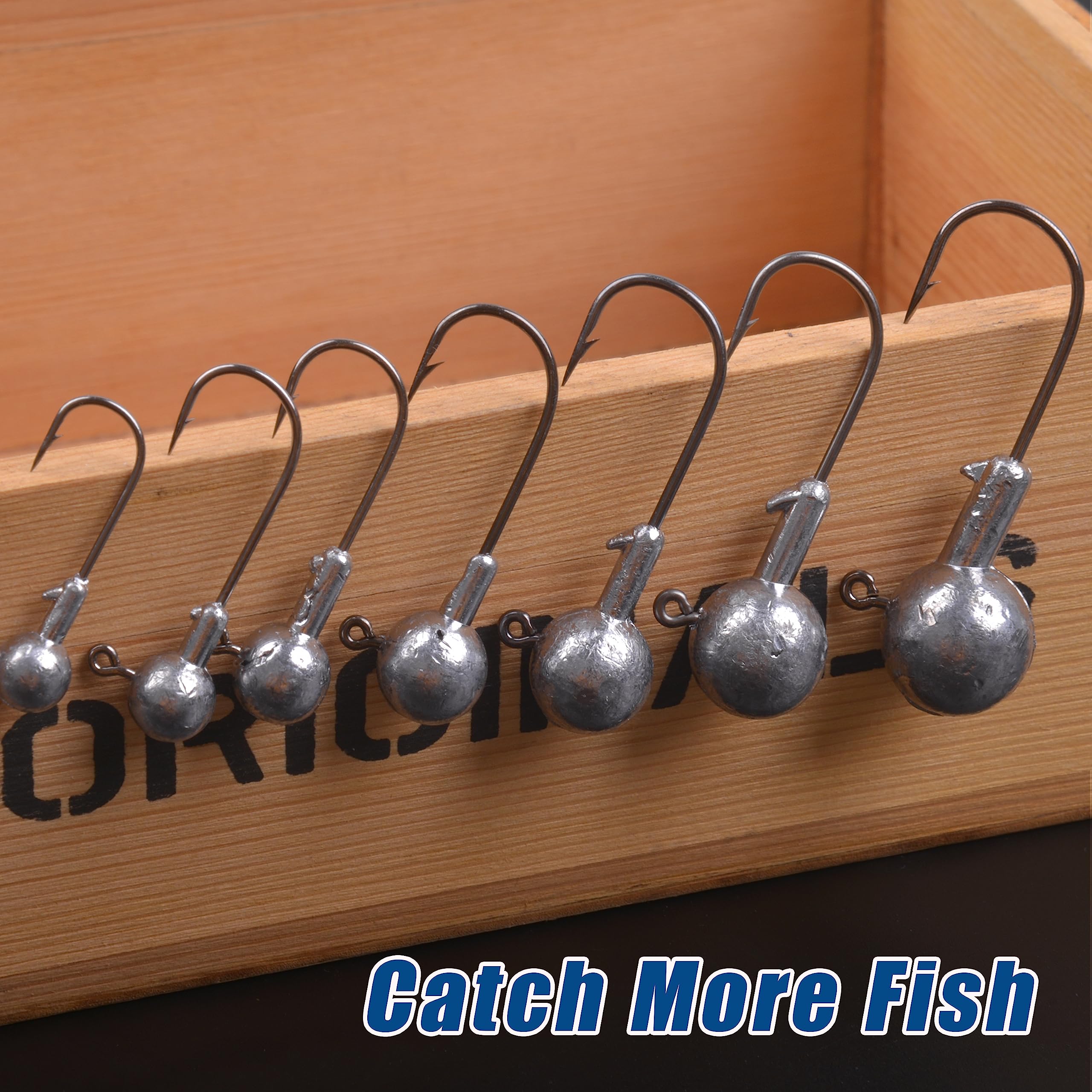 Crappie and bass fishing jig heads in freshwater