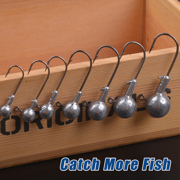 Crappie and bass fishing jig heads in freshwater