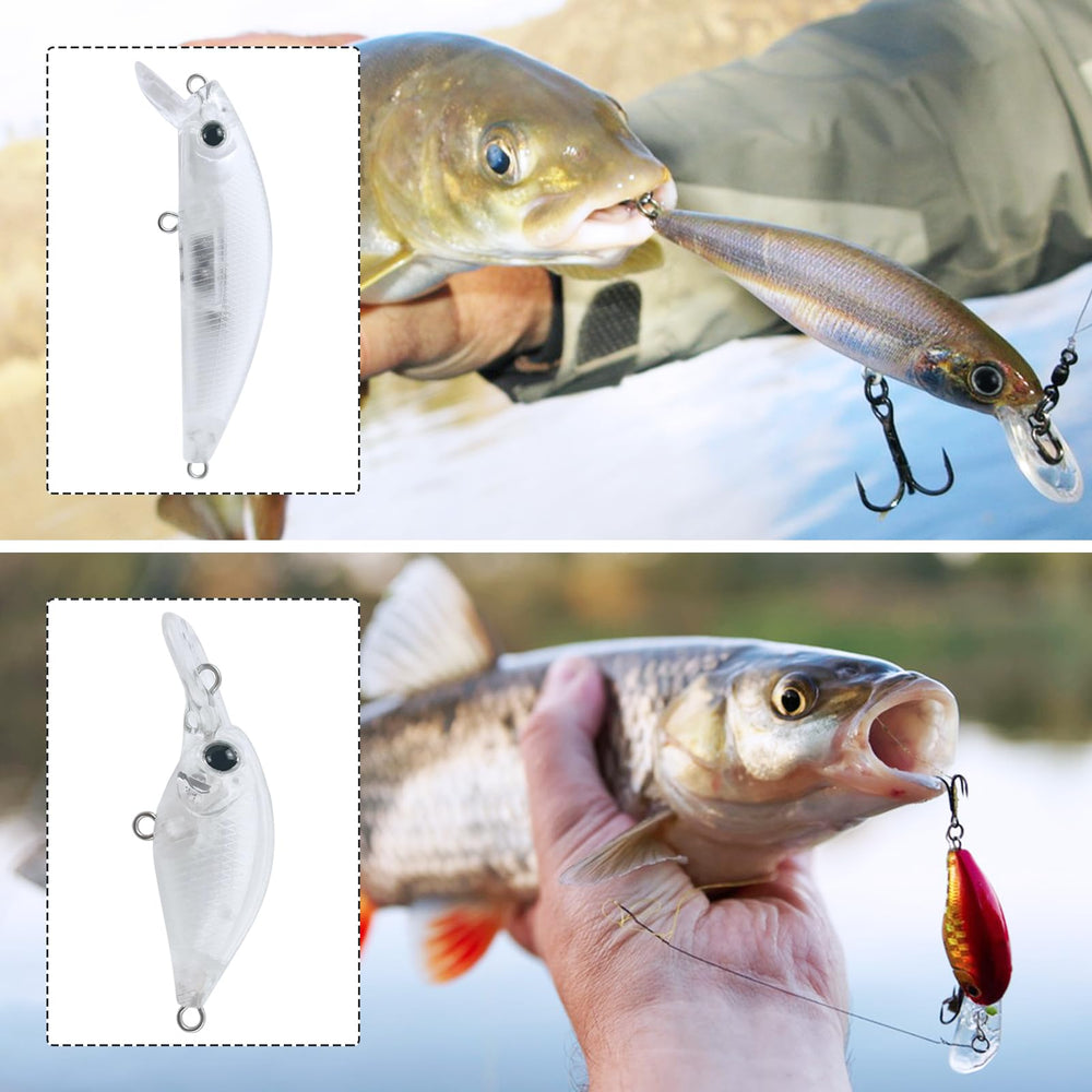 Realistic fish detailing on lure blanks