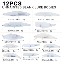 Unpainted lure blanks for DIY lure making
