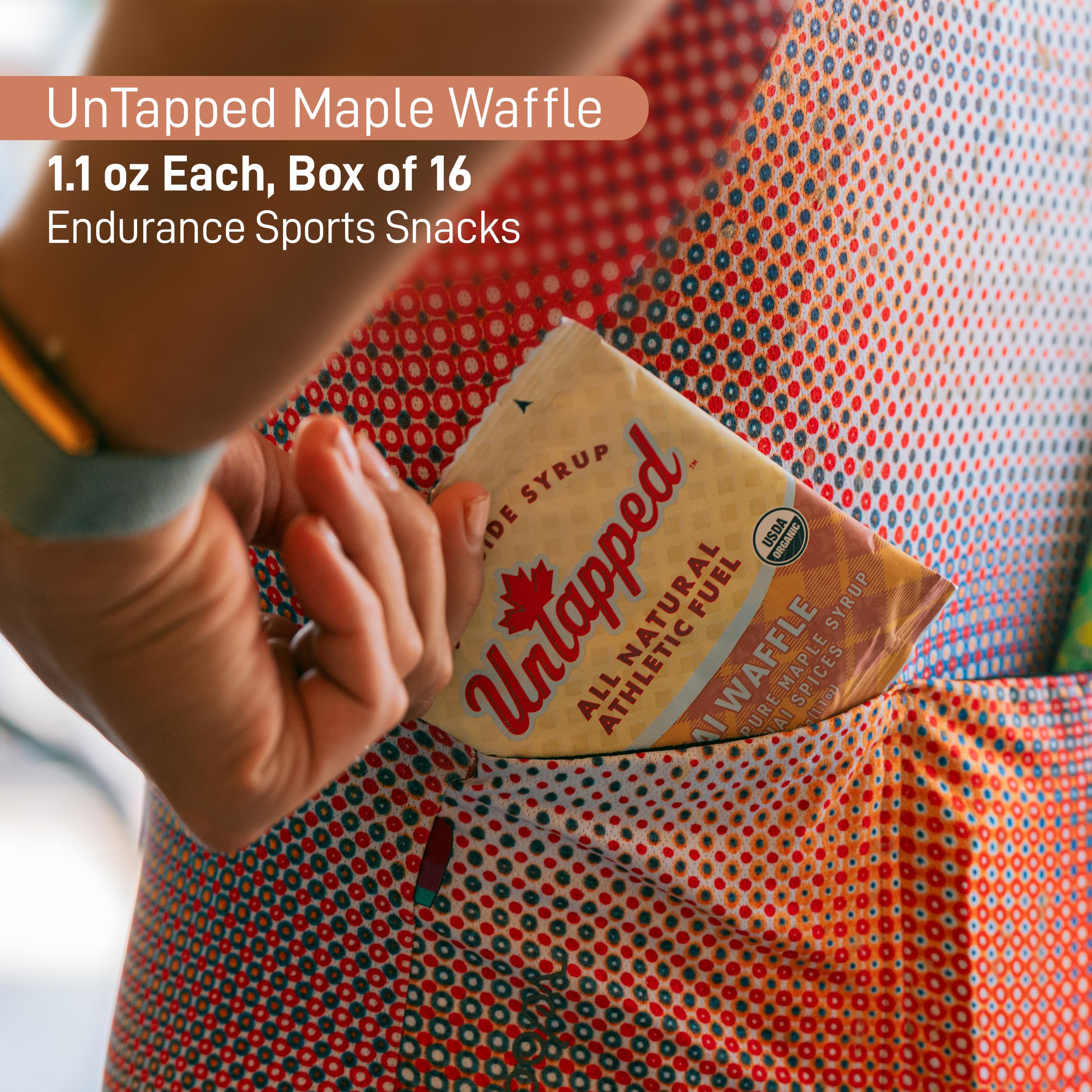 Untapped chai waffles held in hand, easy pre- or post-workout nourishment